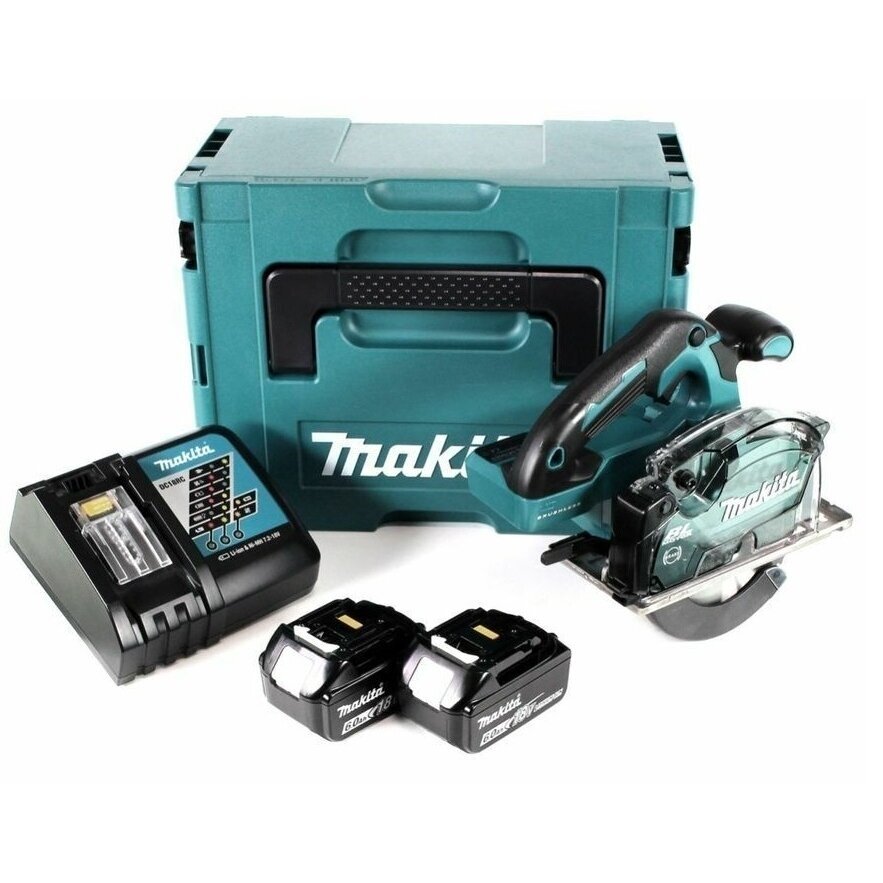Akumuliatorinis diskinis metalo pjūklas 18V 2x6,0Ah Makita DCS553RGJ Akumuliatorinis diskinis metalo pjūklas 18V 2x6,0Ah Makita DCS553RGJ