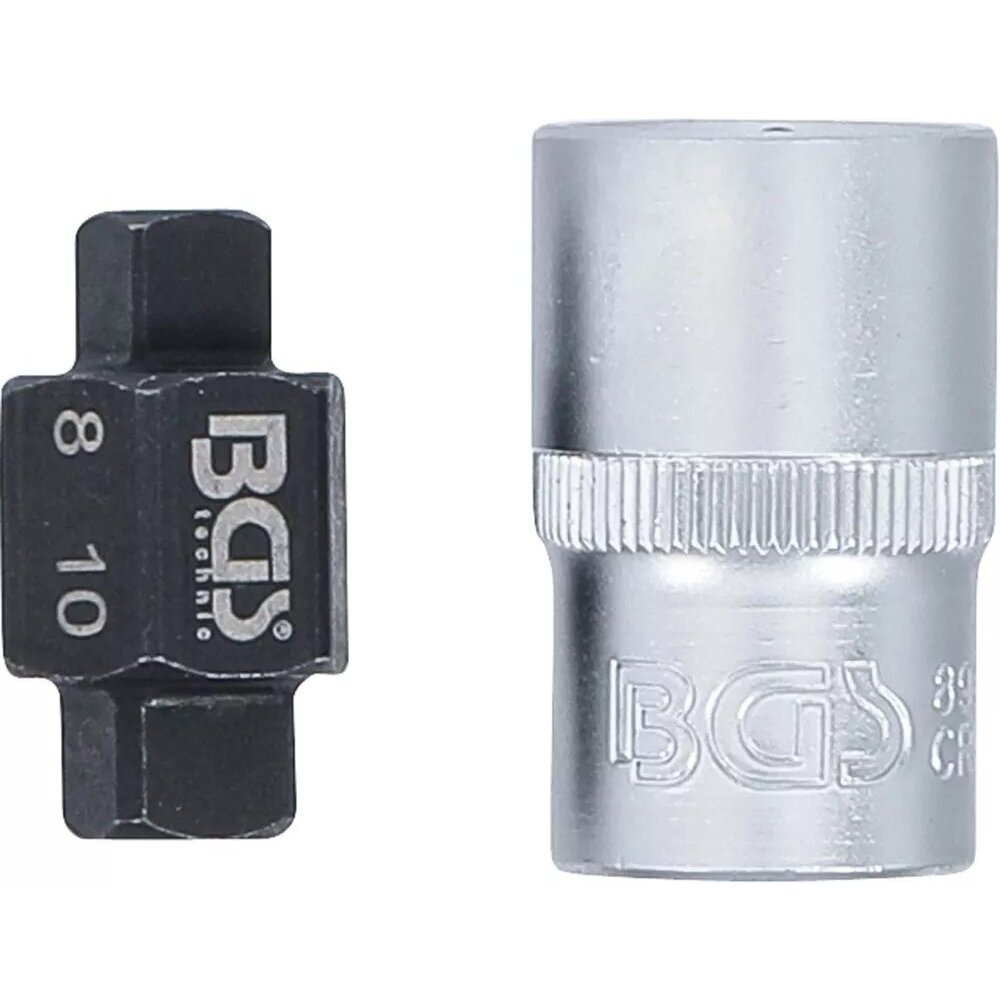 Alyvos išleidimo galvutės | 4 kampai | 8 mm + 10 mm BGS 2 Alyvos išleidimo galvutės | 4 kampai | 8 mm + 10 mm BGS 2