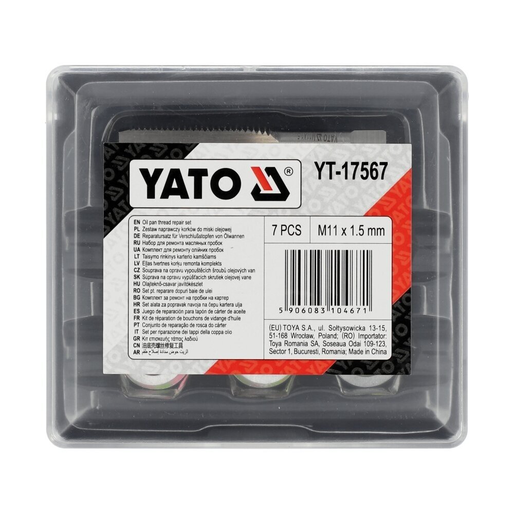 Alyvos išleidimo srauto remonto komplektas | M11X1.5 mm YATO 4 Alyvos išleidimo srauto remonto komplektas | M11X1.5 mm YATO 4