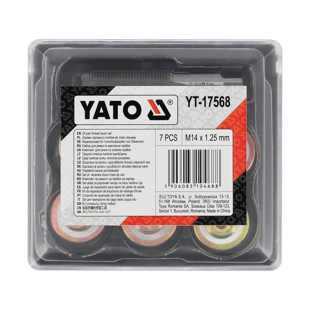 Alyvos išleidimo srauto remonto komplektas | M14X1.25 mm YATO 4 Alyvos išleidimo srauto remonto komplektas | M14X1.25 mm YATO 4