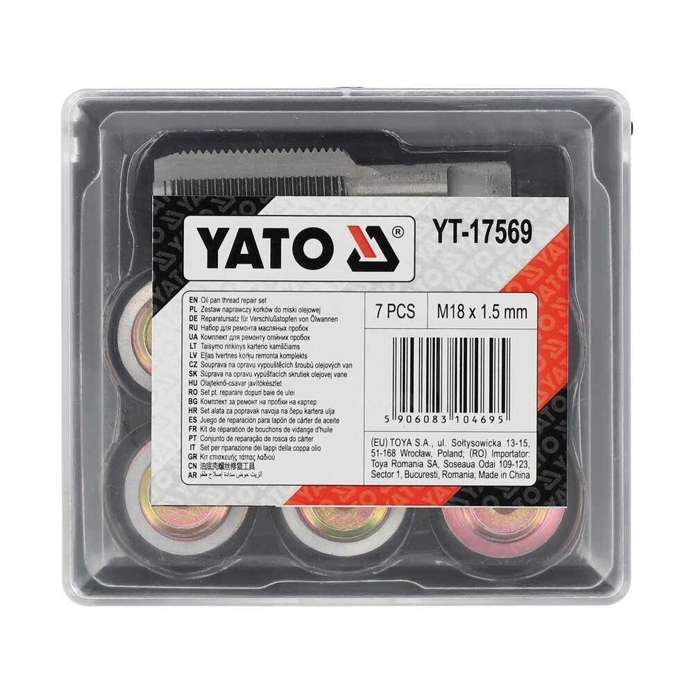 Alyvos išleidimo srauto remonto komplektas | M18X1.5 mm YATO 4 Alyvos išleidimo srauto remonto komplektas | M18X1.5 mm YATO 4