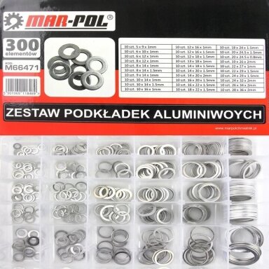 Aliumininių tarpinių rinkinys 300 vnt.