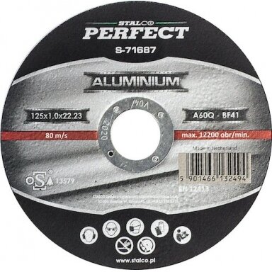 Aliuminio pjovimo diskas STALCO PERFECT 125x1,0mm