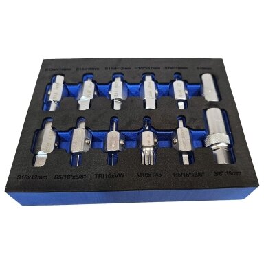 Alyvos išleidimo antgalių komplektas | 12,5 mm (1/2") | 12 vnt. ESSEN TOOLS