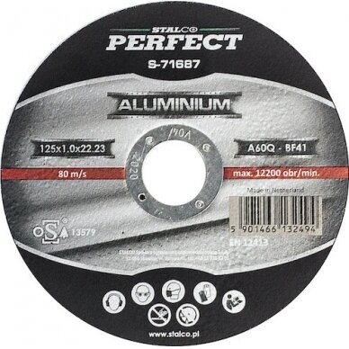 Aliuminio pjovimo diskas STALCO PERFECT 125x1,0mm Aliuminio pjovimo diskas STALCO PERFECT 125x1,0mm