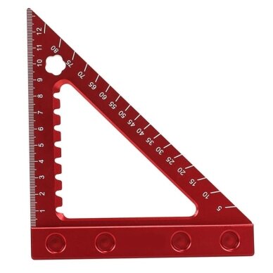Aliuminis kampainis / medžio apdirbimo trikampė liniuotė | 90 | su baze ESSEN TOOLS Aliuminis kampainis / medžio apdirbimo trikampė liniuotė | 90 | su baze ESSEN TOOLS