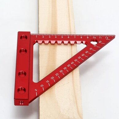 Aliuminis kampainis / medžio apdirbimo trikampė liniuotė | 90 | su baze ESSEN TOOLS 6 Aliuminis kampainis / medžio apdirbimo trikampė liniuotė | 90 | su baze ESSEN TOOLS 6