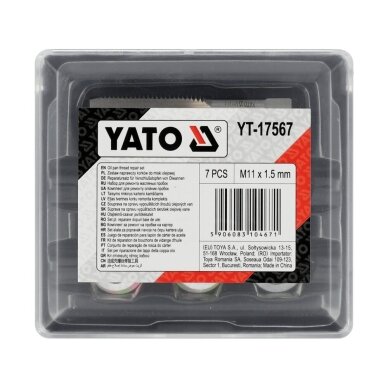 Alyvos išleidimo srauto remonto komplektas | M11X1.5 mm YATO 4