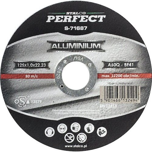 Aliuminio pjovimo diskas STALCO PERFECT 125x1,0mm Aliuminio pjovimo diskas STALCO PERFECT 125x1,0mm