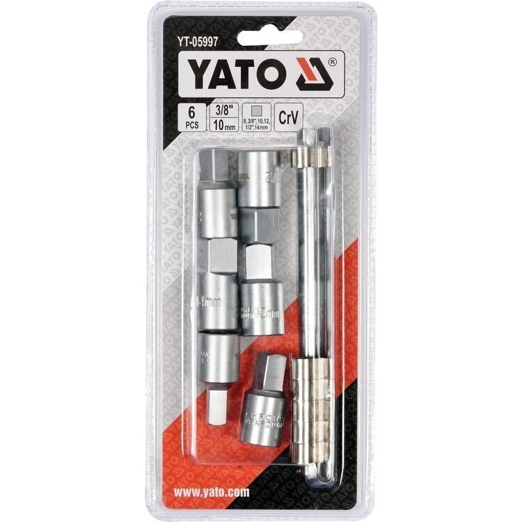 Alyvos išleidimo antgalių komplektas | 12,5 mm (1/2") | 6 vnt. YATO 2 Alyvos išleidimo antgalių komplektas | 12,5 mm (1/2") | 6 vnt. YATO 2