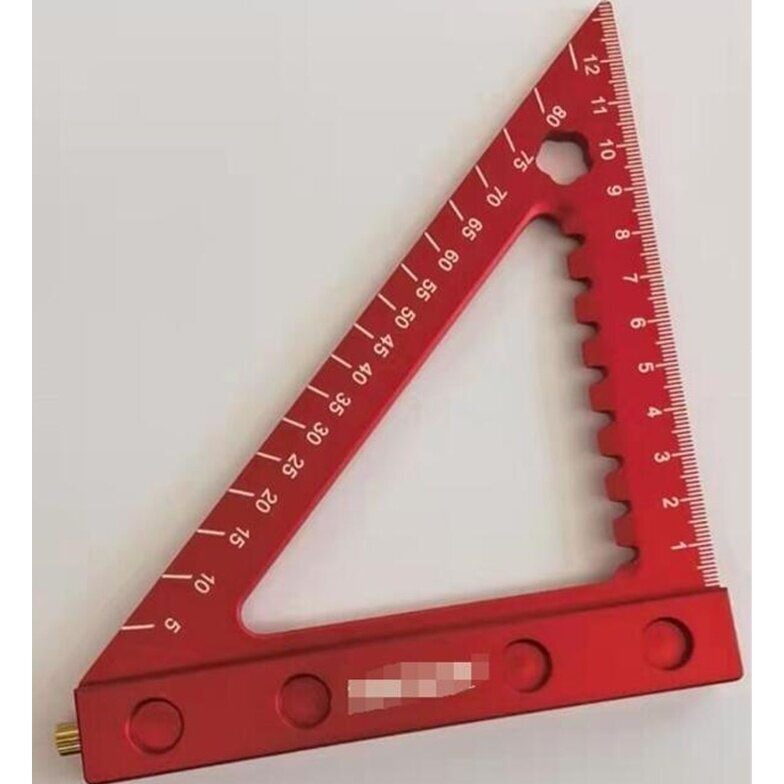 Aliuminis kampainis / medžio apdirbimo trikampė liniuotė | 90 | su baze ESSEN TOOLS 2 Aliuminis kampainis / medžio apdirbimo trikampė liniuotė | 90 | su baze ESSEN TOOLS 2