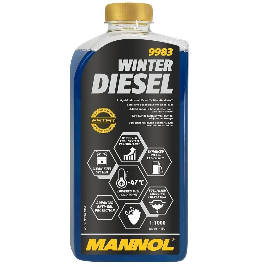 Antigelis dyzelinui -47°C MANNOL 1000ml Antigelis dyzelinui -47°C MANNOL 1000ml