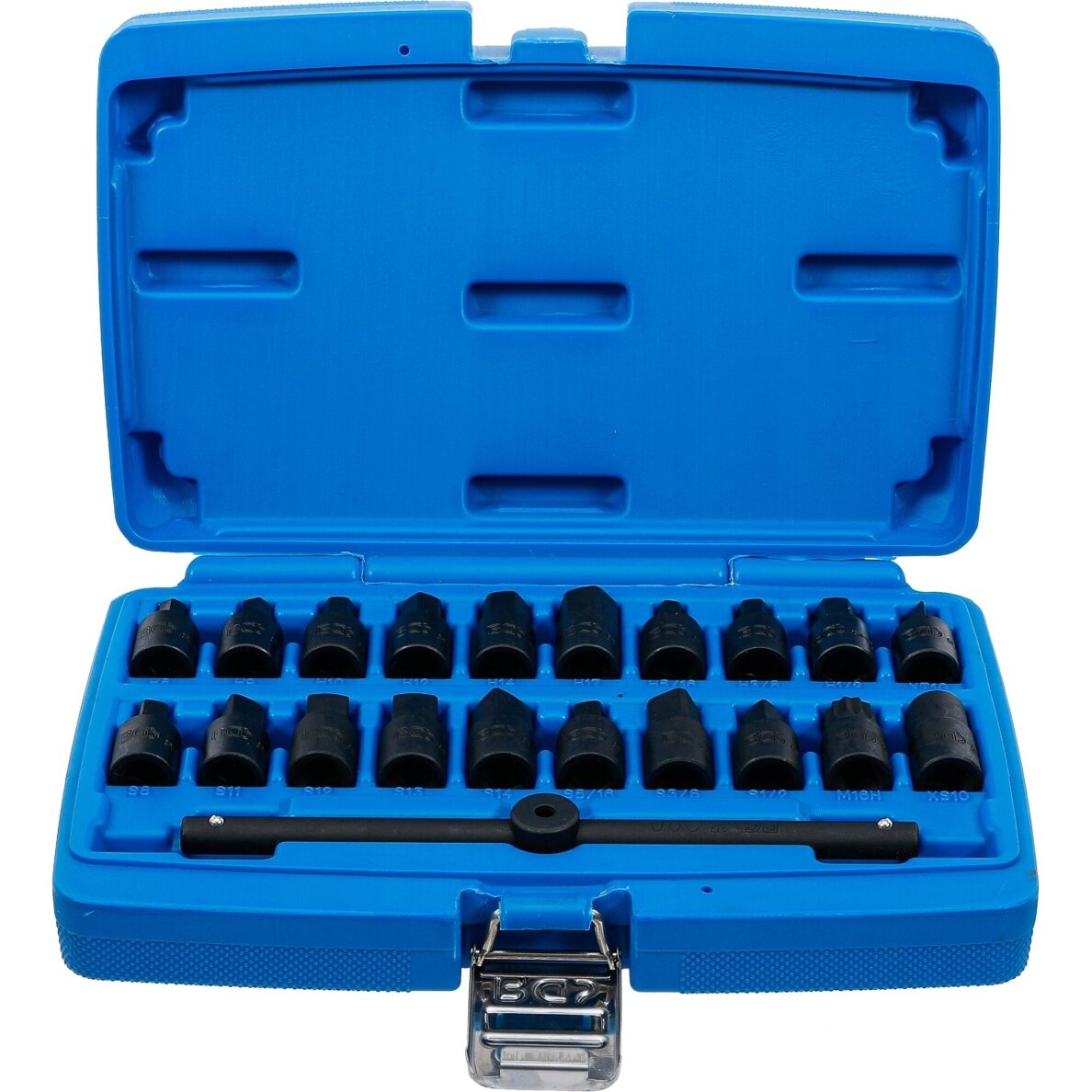 Antgaliai atsukti alyvos išleidimo varžtams | 10 mm (3/8") | 21 vnt. BGS Antgaliai atsukti alyvos išleidimo varžtams | 10 mm (3/8") | 21 vnt. BGS