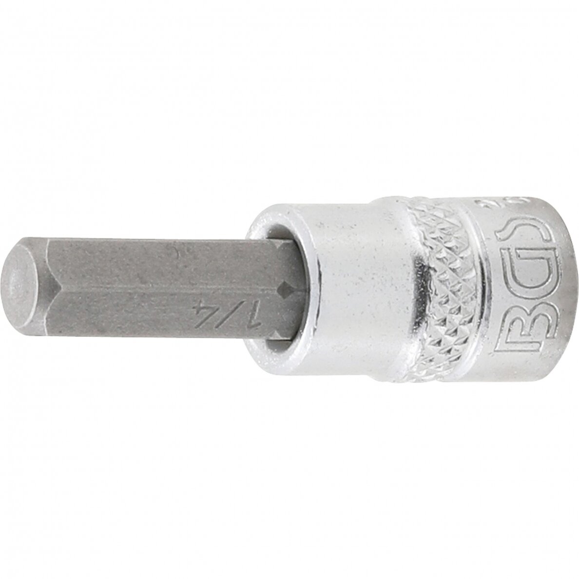 Antgalis įpresuotas į galvutę 6.3mm(1/4") hex šešiakampis 1/4