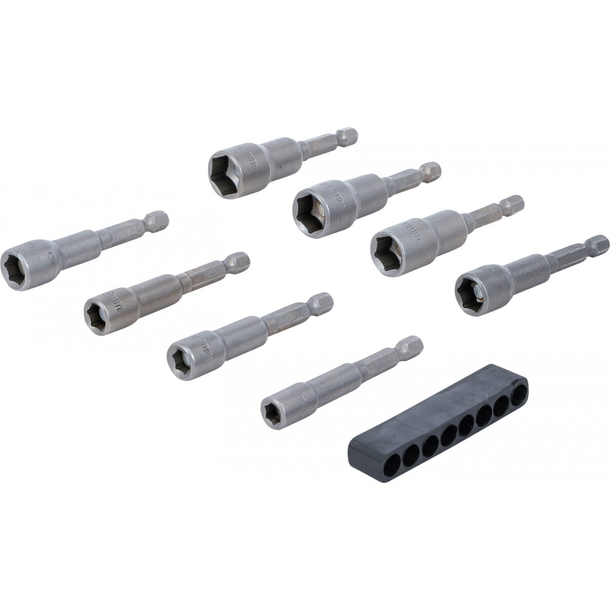 Antgalių / galvučių rinkinys šešiakampės | 6.3 mm (1/4") | 6 - 13 mm | 8 vnt.  2758