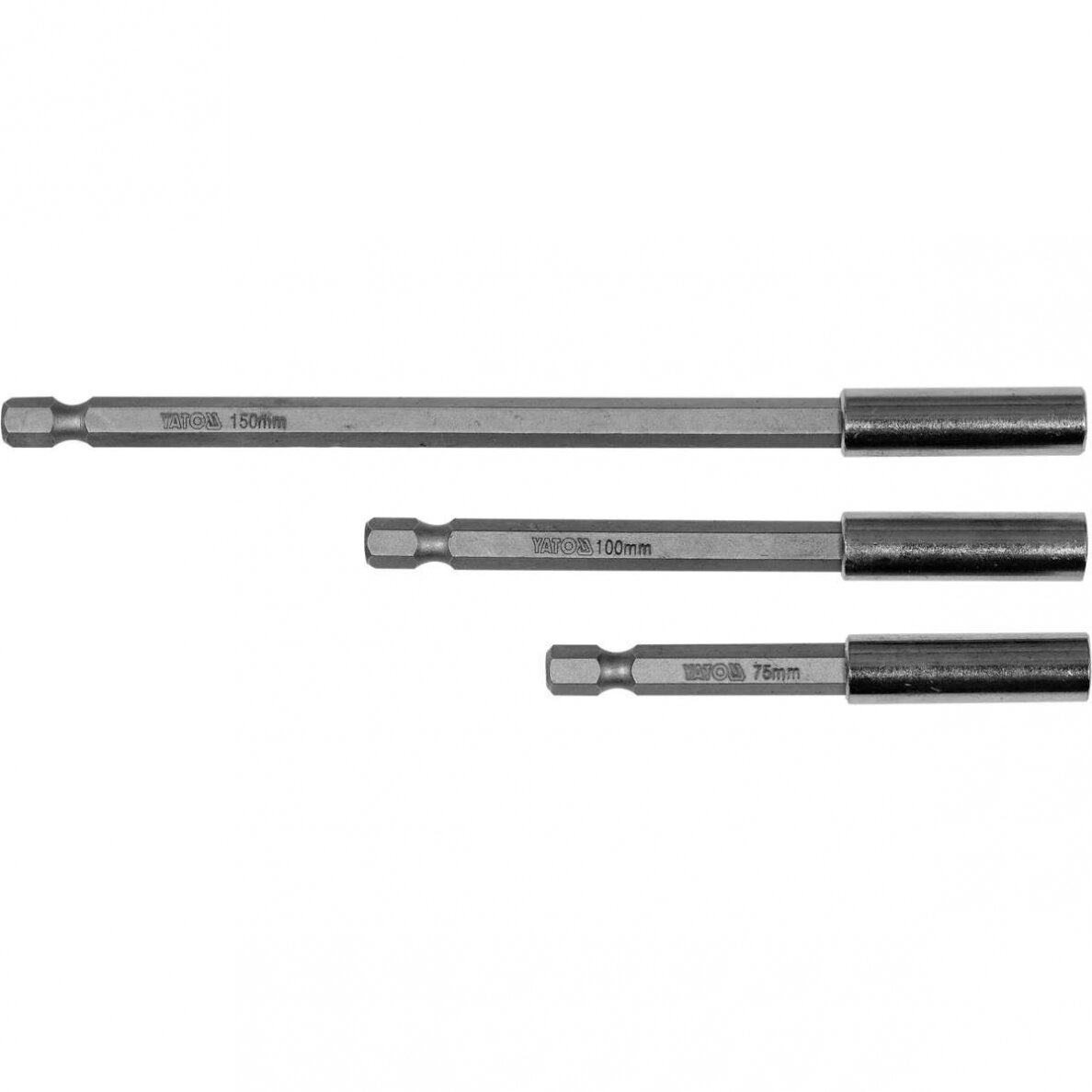 Antgalių laikikliai 6,3 mm (1/4") 75, 100, 150 mm 3 vnt. Antgalių laikikliai 6,3 mm (1/4") 75, 100, 150 mm 3 vnt.