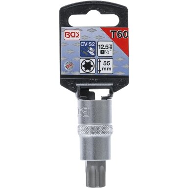 Antgalis įpresuotas į galvutę 1/2" T60 T-Star (Torx) BGS Antgalis įpresuotas į galvutę 1/2" T60 T-Star (Torx) BGS