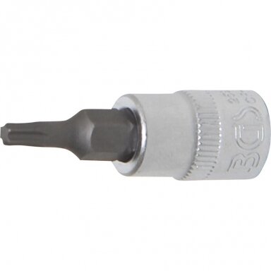 Antgalis įpresuotas į galvutę 1/4" T-Star (Torx) T15