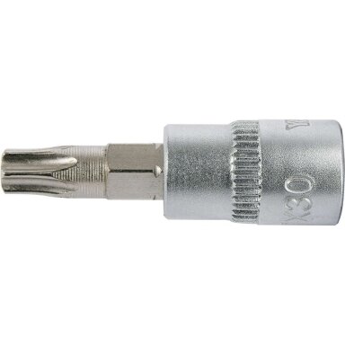 Antgalis įpresuotas į galvutę 6.3 mm (1/4") T-Star (Torx) T30