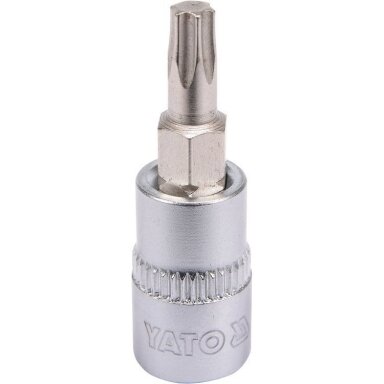 Antgalis įpresuotas į galvutę 6.3 mm (1/4") T-Star (Torx) T30