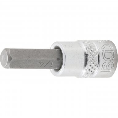 Antgalis įpresuotas į galvutę 6.3mm(1/4") hex šešiakampis 1/4