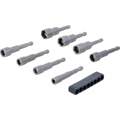 Antgalių / galvučių rinkinys šešiakampės | 6.3 mm (1/4") | 6 - 13 mm | 8 vnt.  2758