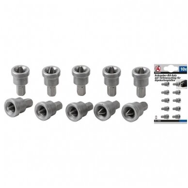 Antgaliai - ribotuvai gipso plokštėms 1/4" PH2 10vnt. Kraftmann 1 Antgaliai - ribotuvai gipso plokštėms 1/4" PH2 10vnt. Kraftmann 1