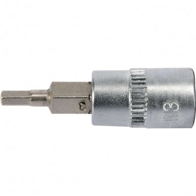 Antgalis H3 mm Hex šešiakampis įpresuotas į galvutę 1/4" YATO YT-04370 1 Antgalis H3 mm Hex šešiakampis įpresuotas į galvutę 1/4" YATO YT-04370 1