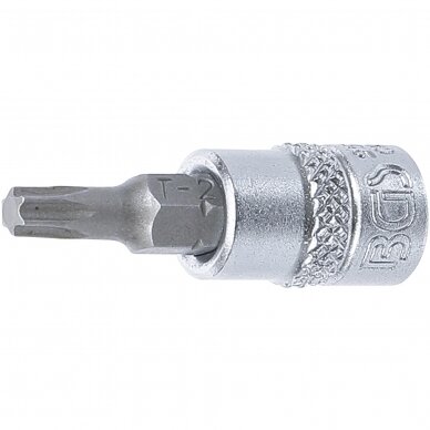 Antgalis įpresuotas į galvutę 1/4" T-Star (Torx) T25 BGS Antgalis įpresuotas į galvutę 1/4" T-Star (Torx) T25 BGS