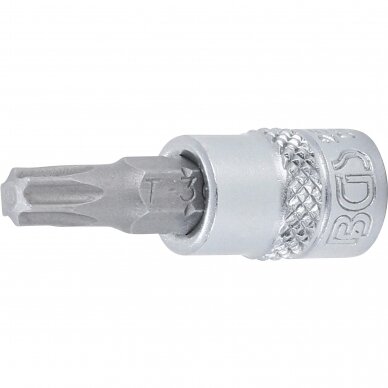 Antgalis įpresuotas į galvutę 1/4" - T30 T-Star (Torx) BGS-Technic Antgalis įpresuotas į galvutę 1/4" - T30 T-Star (Torx) BGS-Technic