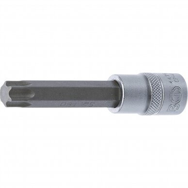 Antgalis įpresuotas į galvutę ilgis 100 mm 12,5 mm (1/2") T-star (Torx) T60 Antgalis įpresuotas į galvutę ilgis 100 mm 12,5 mm (1/2") T-star (Torx) T60