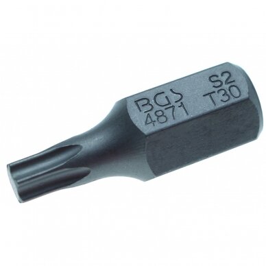 Antgalis T30 trumpas į 10mm (3/8") storis T-Star Torx T30 1