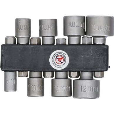 Antgalių / galvučių rinkinys | 6.3 mm (1/4") | 5-13 mm | 8 vnt. (67308) 1