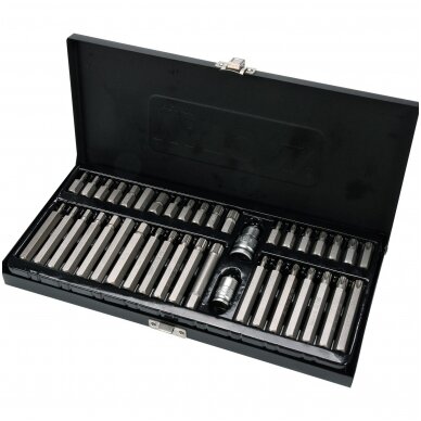 Antgalių rinkinys S2 torx/hex/spline 40 vnt. YATO YT-0400 Antgalių rinkinys S2 torx/hex/spline 40 vnt. YATO YT-0400