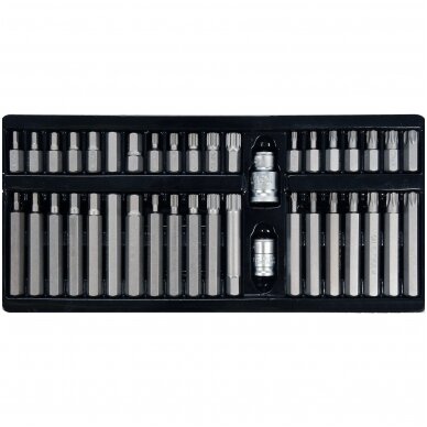 Antgalių rinkinys S2 torx/hex/spline 40 vnt. YATO YT-0400 1 Antgalių rinkinys S2 torx/hex/spline 40 vnt. YATO YT-0400 1