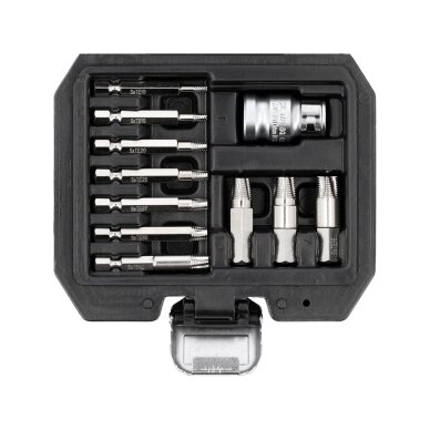 Antgalių rinkinys sugadintiems T-Star Torx su skyle 11 vnt. YT-04582 YATO 1