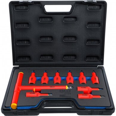 Antgalių rinkinys VDE 12,5 mm (1/2") T-Star (Torx ) T20 - T55 10 vnt. BGS-technic Antgalių rinkinys VDE 12,5 mm (1/2") T-Star (Torx ) T20 - T55 10 vnt. BGS-technic