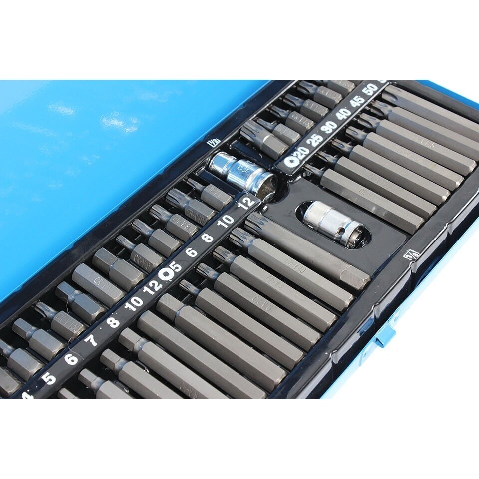 Antgalių rinkinys TORX HEX SPLIN, metalinė dėžutė 40vnt. 2 Antgalių rinkinys TORX HEX SPLIN, metalinė dėžutė 40vnt. 2