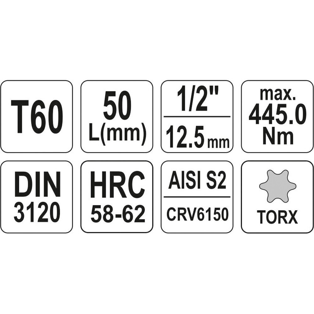 Antgalis įpresuotas į galvutę 1/2", T60 x 55mm 2