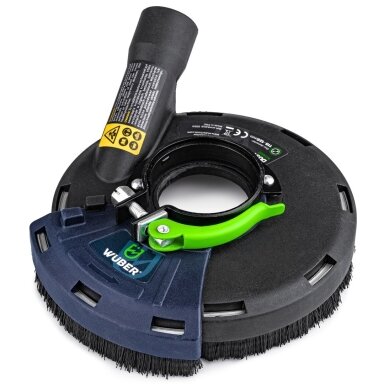 Apsauga su dulkių nusiurbimu kampiniam šlifuokliui 115mm-125mm Wuber W29002 Apsauga su dulkių nusiurbimu kampiniam šlifuokliui 115mm-125mm Wuber W29002