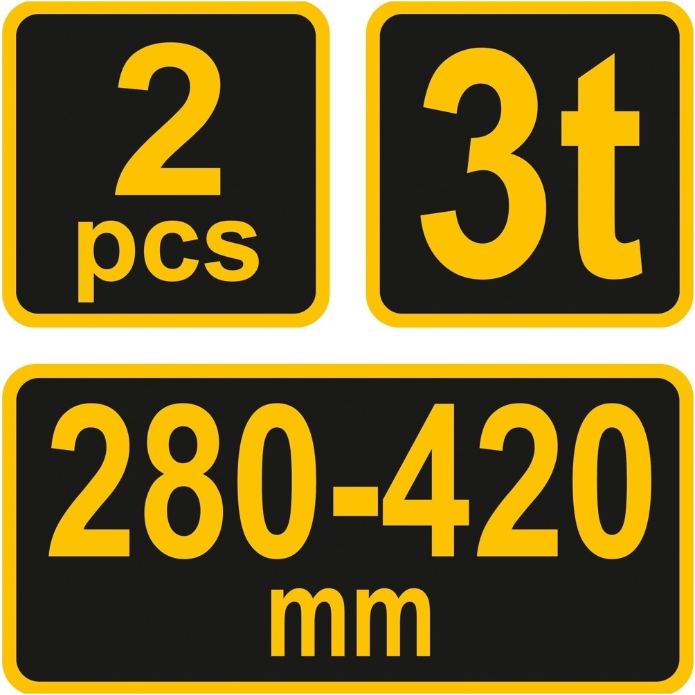 Atramų komplektas 2 vnt. 280-420 mm 3T Vorel 3 Atramų komplektas 2 vnt. 280-420 mm 3T Vorel 3