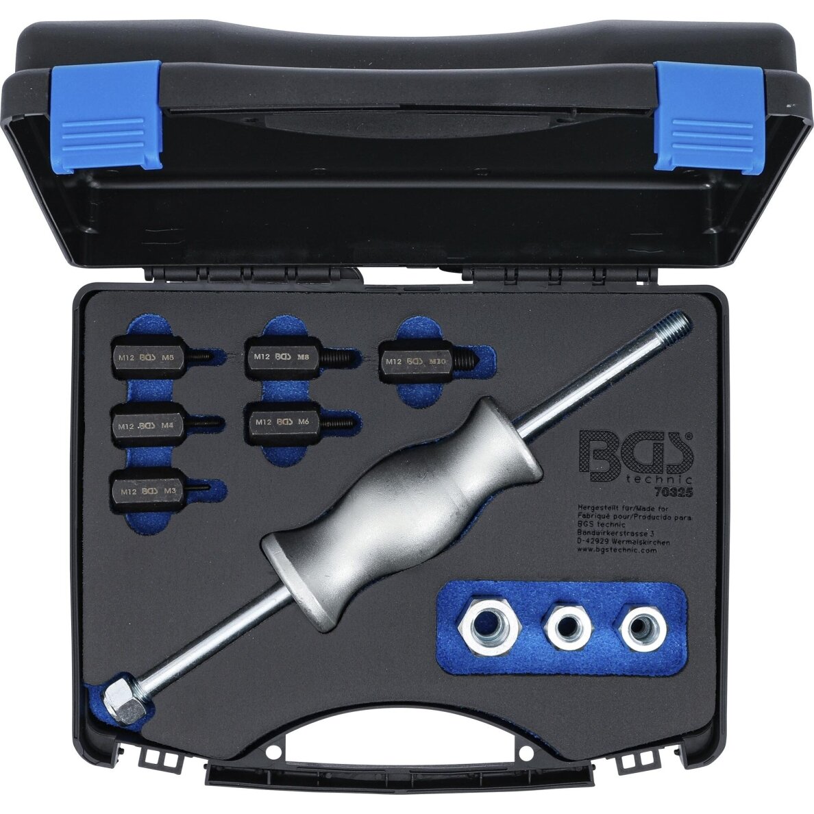 Atbulinio plaktuko rinkinys | su srieginiais adapteriais | 12 vnt BGS 3 Atbulinio plaktuko rinkinys | su srieginiais adapteriais | 12 vnt BGS 3