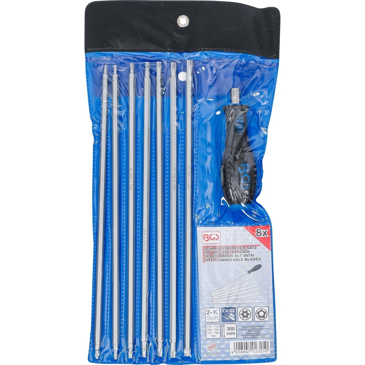 Atsuktuvų rinkinys su keičiamomis mentėmis | T-Star (Torx) / TS profilis (Torx Plus) | 8 vnt. BGS 2 Atsuktuvų rinkinys su keičiamomis mentėmis | T-Star (Torx) / TS profilis (Torx Plus) | 8 vnt. BGS 2