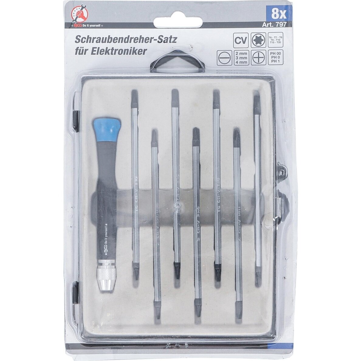 Atsuktuvų rinkinys | T-Star (Torx) / PH / SL | 8 vnt. BGS 5