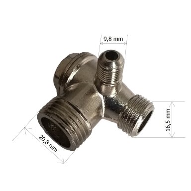 Atbulinis vožtuvas oro kompreosriui (aliuminis) STROM BM2024/50 Atbulinis vožtuvas oro kompreosriui (aliuminis) STROM BM2024/50