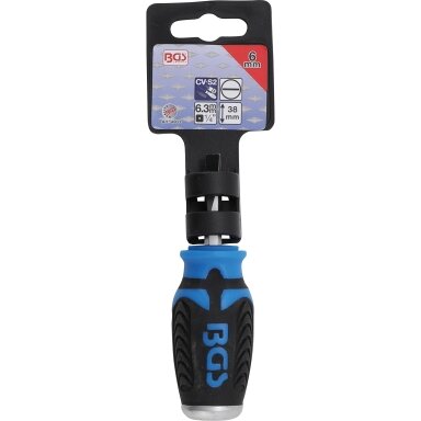 Atsuktuvas kalamas | Plokščias SL 6 mm | trumpas tipas | su 6.3 (1/4") skyle rankenoje BGS