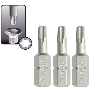 Atsuktuvo antgaliai Torx T20x25mm 3vnt. blisteris 18A03T200-03 DEDRA