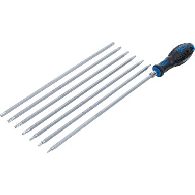 Atsuktuvų rinkinys su keičiamomis mentėmis | T-Star (Torx) / TS profilis (Torx Plus) | 8 vnt. BGS