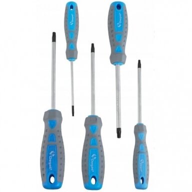 Atsuktuvų rinkinys T-Star (Torx) T10 - T30 5 vnt. Atsuktuvų rinkinys T-Star (Torx) T10 - T30 5 vnt.