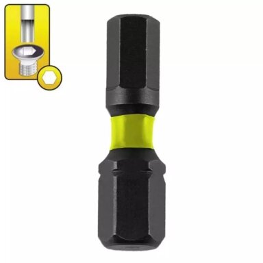 Atsuktuvų smūginiai antgaliai Hex H4x25mm, 2vnt 18A54H40-02 DEDRA